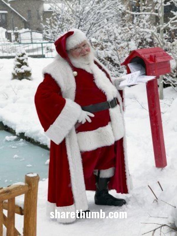 Drop the letter in letter box by santa
